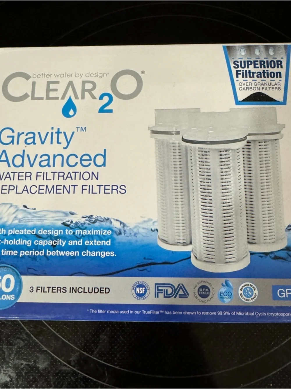 Gravity Advanced White Water Filtration Replacement Filters (3-Pack)